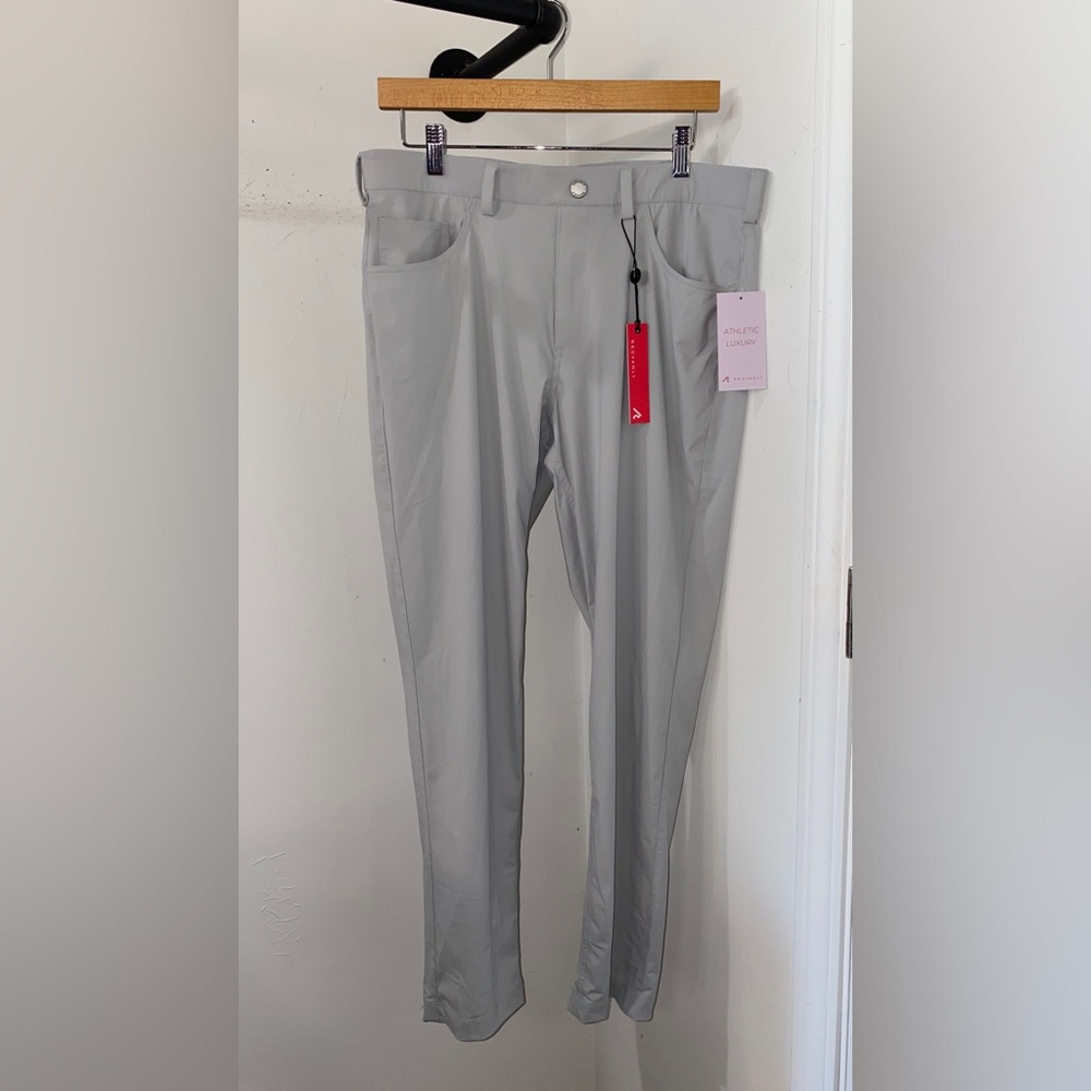 Redvanly Kent Trouser Mens Large Glacier Gray 30" Performance Stretch Golf Chino